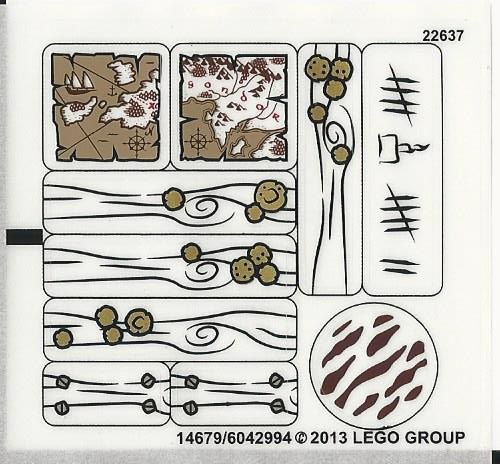 LEGO Sticker Sheet for Set 79008 - (14679/6042994) piece