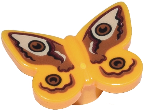 LEGO Butterfly with Stud Holder with Medium Nougat, Tan, and Reddish Brown Wings Pattern piece