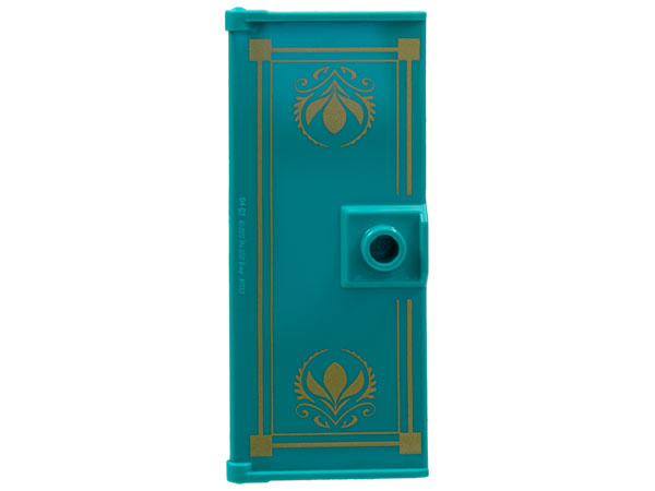 LEGO Door 1 x 3 x 6 with Stud Handle with Gold Border and Arendelle Flowers Pattern piece