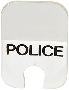 LEGO Windscreen Motorcycle Windshield with Black 'POLICE' on White Background Pattern piece