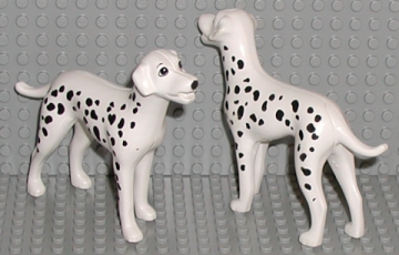 LEGO Dog, Scala with Dalmatian with White Ears Pattern piece