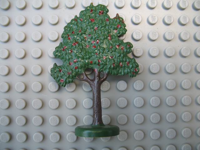 LEGO Plant, Tree Flat Fruit Painted with Painted Apples with hollow base piece