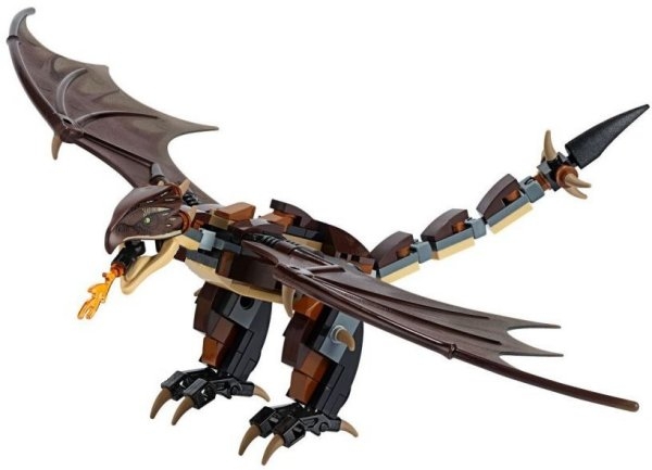 LEGO Dragon, Harry Potter (Hungarian Horntail, Dark Brown Wings) - Brick Built piece