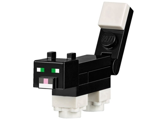 LEGO Minecraft Cat, Tuxedo - Brick Built piece