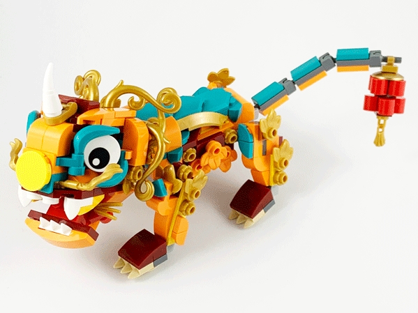 LEGO Lion, Ceremonial (Nian) - Brick Built piece