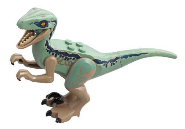 LEGO Dinosaur Raptor / Velociraptor with Sand Green Back (Jurassic World Blue) piece