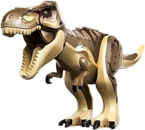 LEGO Dinosaur Tyrannosaurus Rex with Dark Tan Back, Dark Brown Markings and Scars piece