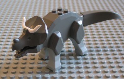 LEGO Dinosaur Triceratops with Light Gray Legs and White Horns piece