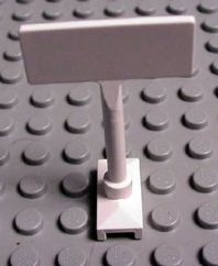 LEGO Road Sign Rectangle, Round Pole piece