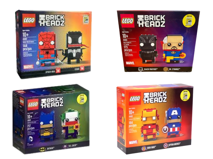 LEGO Comic Con Superhero BrickHeadz 2016 Sets