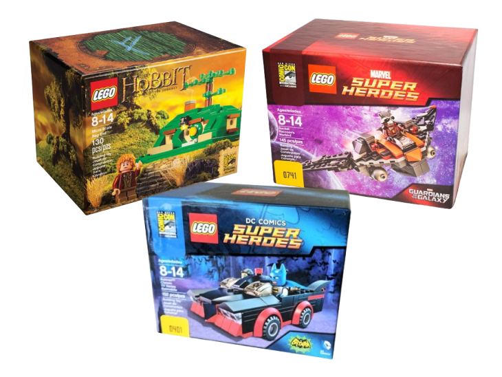 LEGO Comic Con Marvel and LotR sets