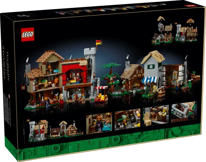 LEGO Icons Medieval Town Square back of box
