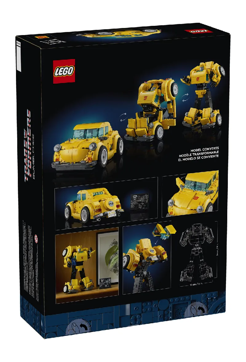 LEGO Icons 10338 Transformers Bumblebee set back of box