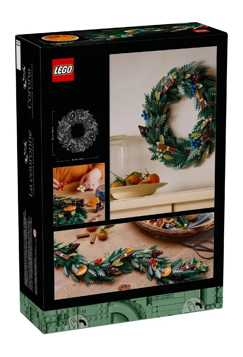 LEGO Wreath back of box