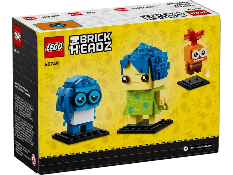 LEGO BrickHeadz Joy, Sadness & Anxiety back of box
