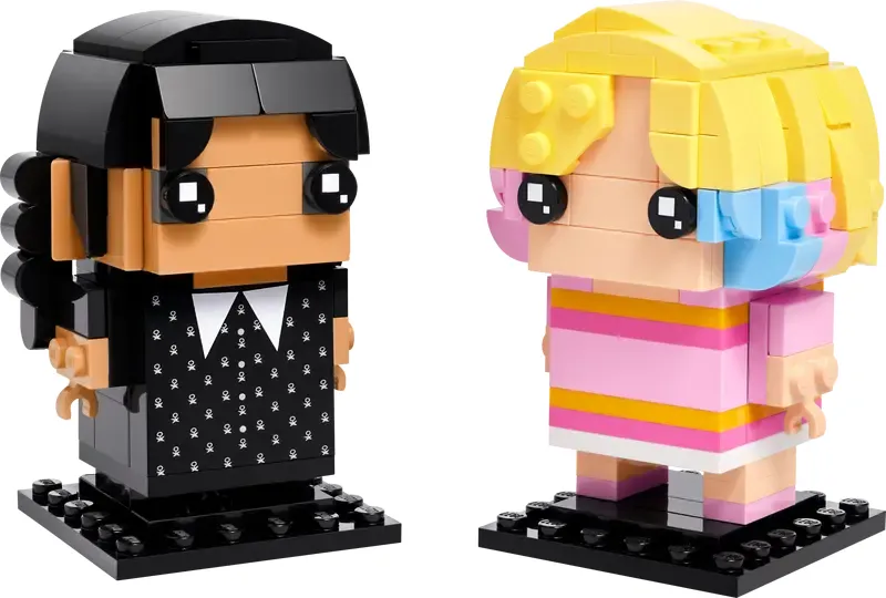 LEGO Wednesday & and Enid BrickHeadz set