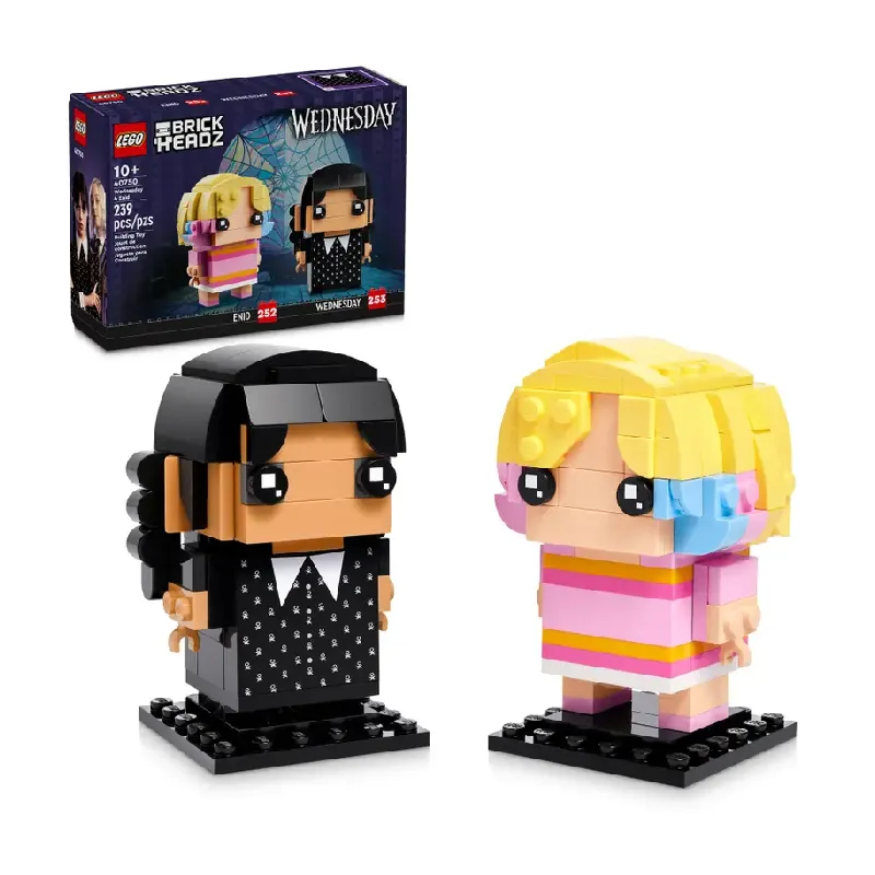 LEGO Wednesday & and Enid BrickHeadz front of box