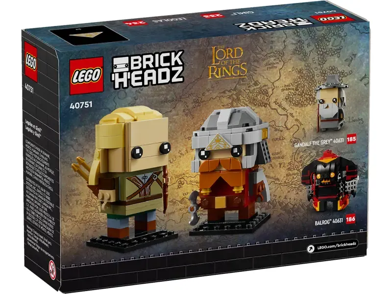 LEGO BrickHeadz Legolas & Gimli back of box