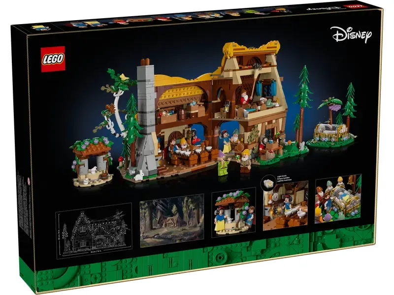 LEGO Disney Snow White and the Seven Dwarfs' Cottage back of box