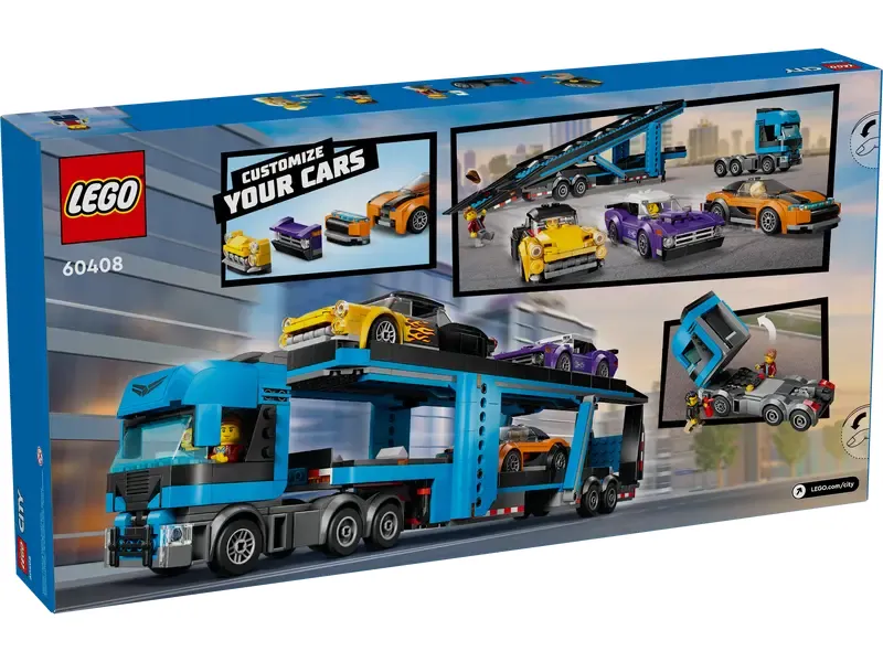 LEGO Car Transporter Truck with Sports Cars back of box