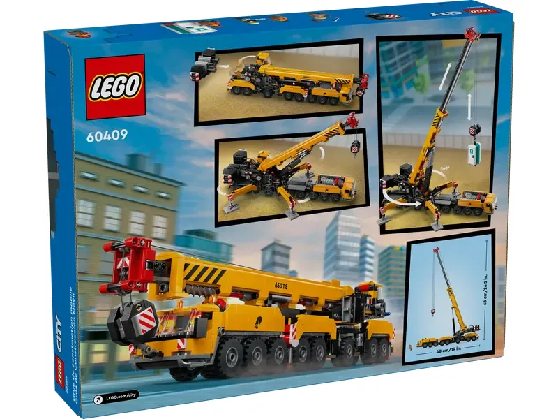 LEGO Yellow Mobile Construction Crane back of box