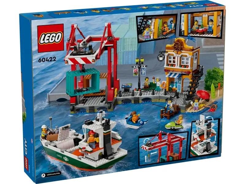 LEGO Seaside Harbor with Cargo Ship back of box