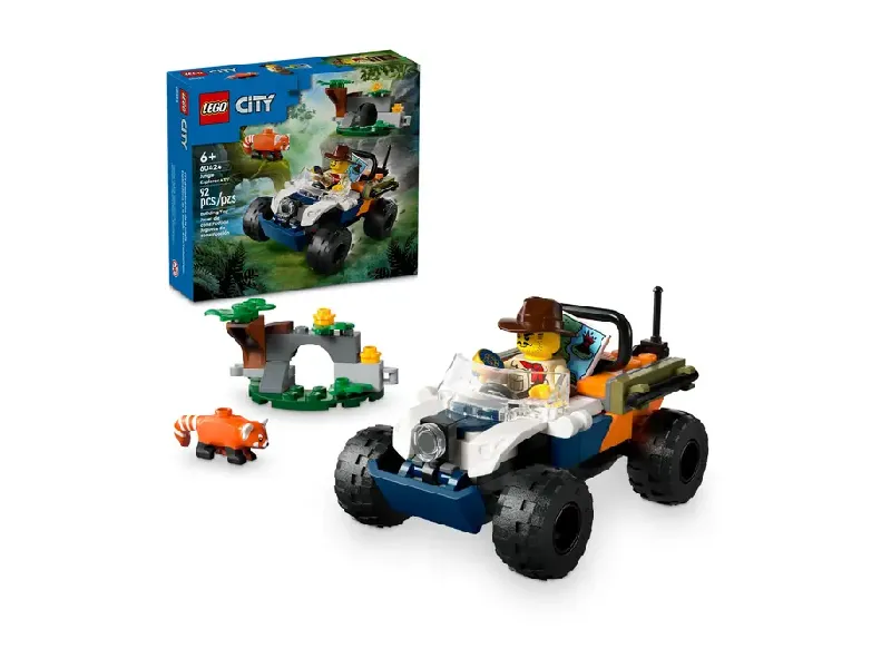 LEGO Jungle Explorer ATV Red Panda Mission set and front of box