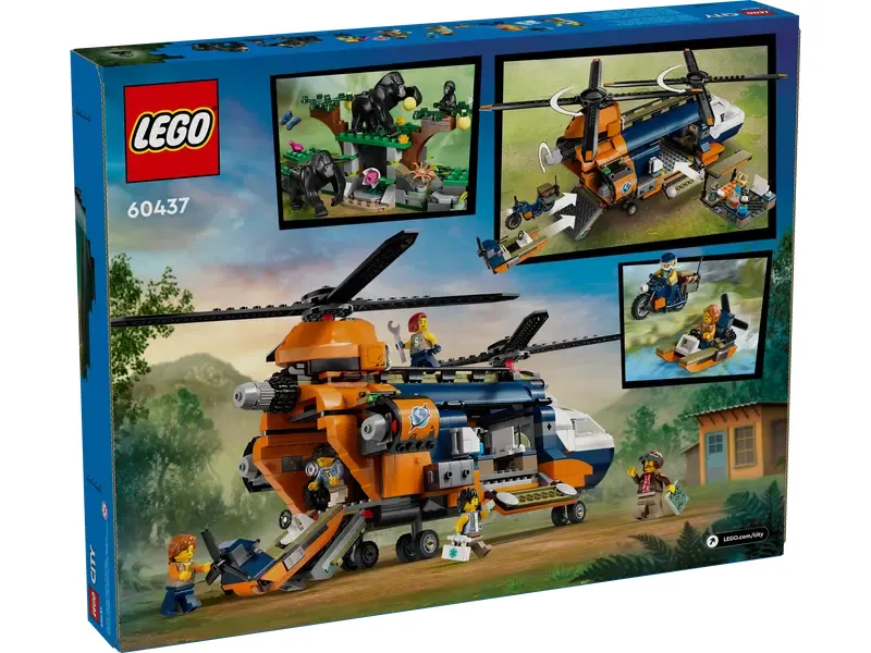 LEGO City Jungle Explorer Helicopter at Base Camp back of box