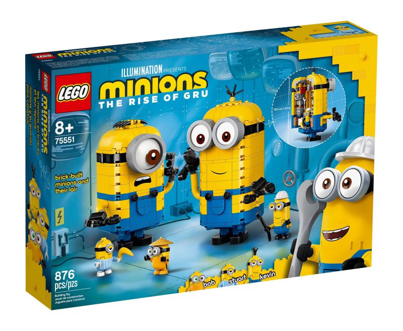 LEGO Brick-built Minions and their Lair set
