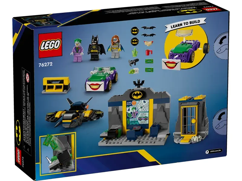 LEGO The Batcave with Batman, Batgirl and The Joker back of box