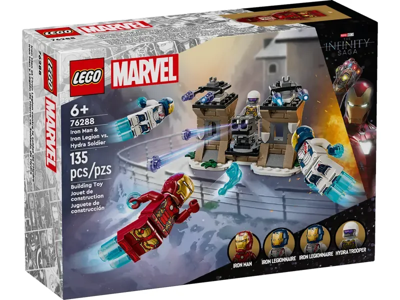 LEGO Marvel 76288 Iron Man & Iron Legion vs. Hydra Soldier front of box