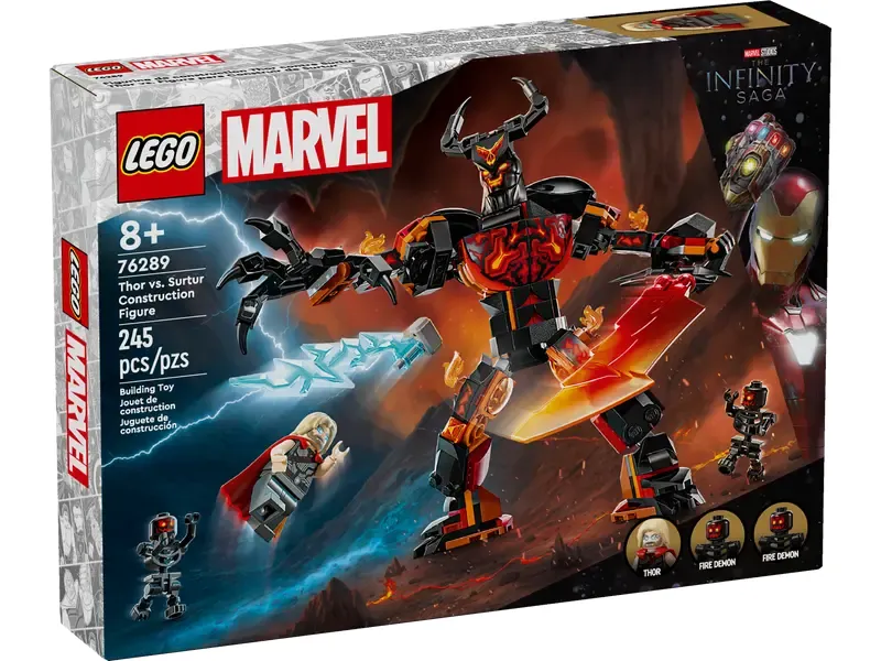 LEGO Marvel 76289 Thor vs. Surtur Construction Figure front of box