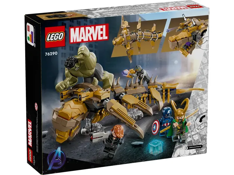 LEGO Marvel 76290 The Avengers vs. The Leviathan back of box
