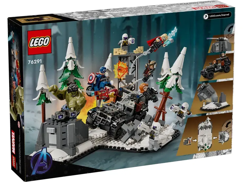 LEGO Marvel 76291 The Avengers Assemble: Age of Ultron back of box