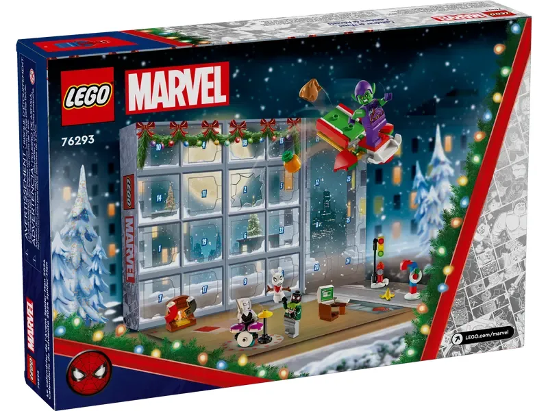 LEGO Marvel 76293 Spider-Man 2024 Advent Calendar back of box