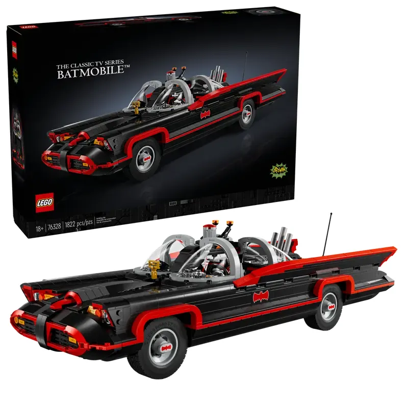 LEGO Batman The Classic TV Series Batmobile set and front of box