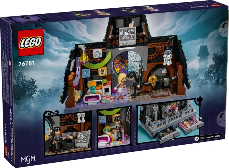 LEGO Wednesday & Enid's Dorm Room back of box