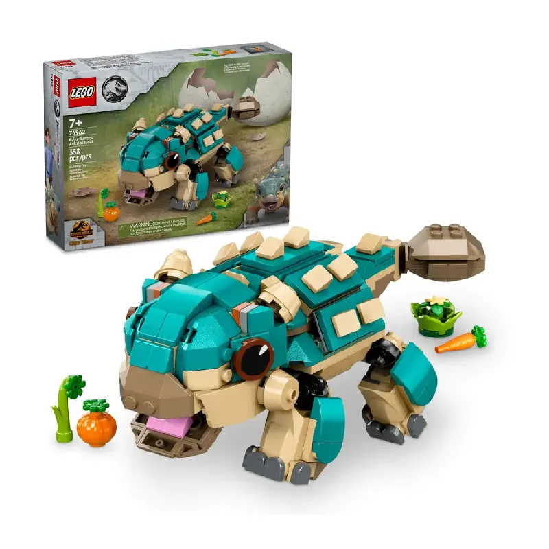 LEGO Jurassic World Baby Bumpy: Ankylosaurus set and front of box