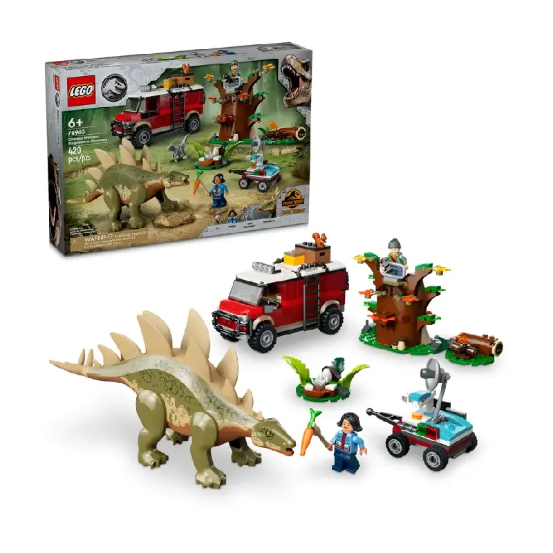 LEGO Jurassic World Dinosaur Missions: Stegosaurus Discovery set and front of box