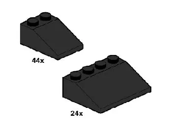 LEGO Black Slopes 33 3 x 2 and 3 x 4 set