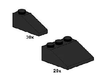 LEGO Black Slopes 33 3 x 1 and 3 x 3 set