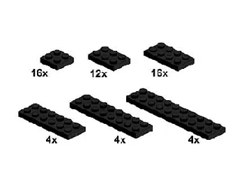 LEGO Black Plates 2 x n set