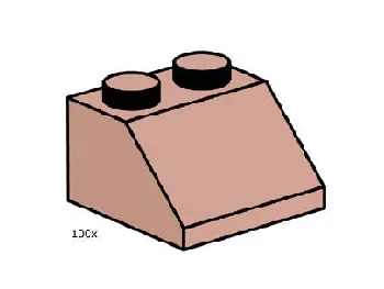 LEGO 2 x 2 Sand Red Roof Tiles set