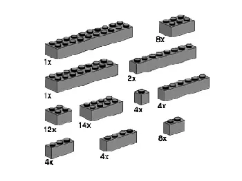 LEGO Assorted Dark Gray Bricks set