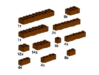 LEGO Assorted Brown Bricks set