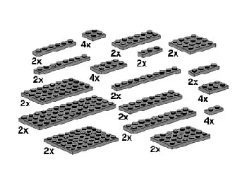 LEGO Assorted Dark Gray Plates set