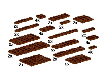 LEGO Assorted Brown Plates set