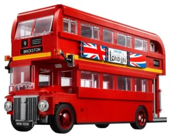 Back of LEGO London Bus set box
