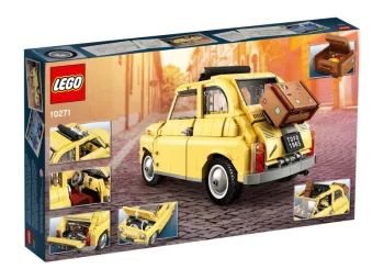 Back of LEGO Fiat 500 set box