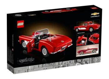 Back of LEGO Corvette set box